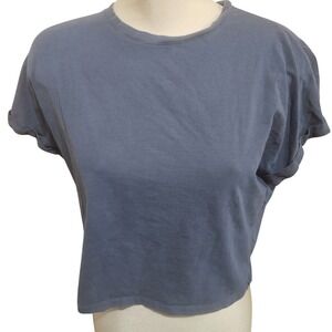 Twik Par Simons Vision Organic‎ Cotton Cropped T Shirt Blue XS